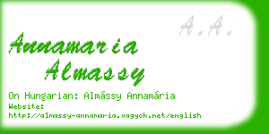 annamaria almassy business card